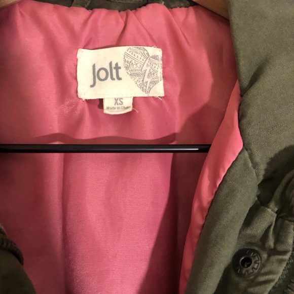 Juniors army green vest with splash marks size XS - Picture 2 of 4